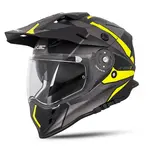 Moto přilba W-TEC Valso Graphic černo-šedo-fluo S (55-56)