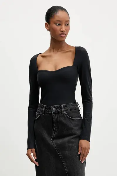 Body Abercrombie & Fitch dámské, černá barva, KI139-5868-900