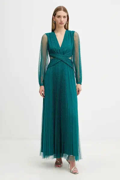 Šaty Twinset tyrkysová barva, maxi, 252TT2021