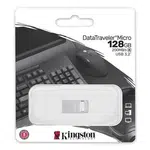 Kingston USB flash disk, USB 3.0, 128GB, DataTraveler Micro G2, stříbrný, DTMC3G2/128GB, USB A