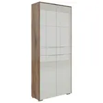 Voleo SKŘÍŇ NA ŠANONY, světle šedá, tmavý dub, 81/199/37 cm