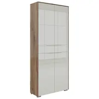 Voleo SKŘÍŇ NA ŠANONY, světle šedá, tmavý dub, 81/199/37 cm