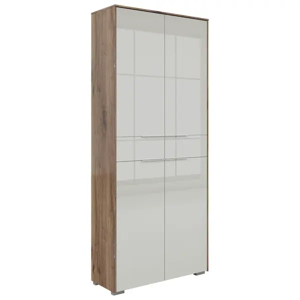 Voleo SKŘÍŇ NA ŠANONY, světle šedá, tmavý dub, 81/199/37 cm