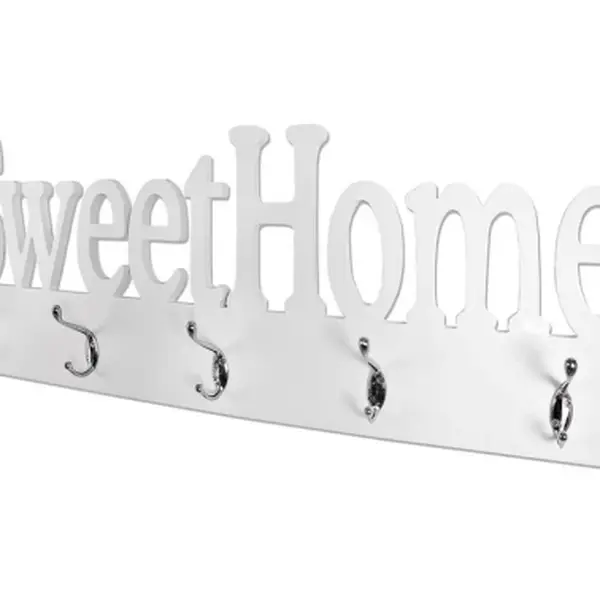 Nástěnný věšákový panel Sweet Home, bílý