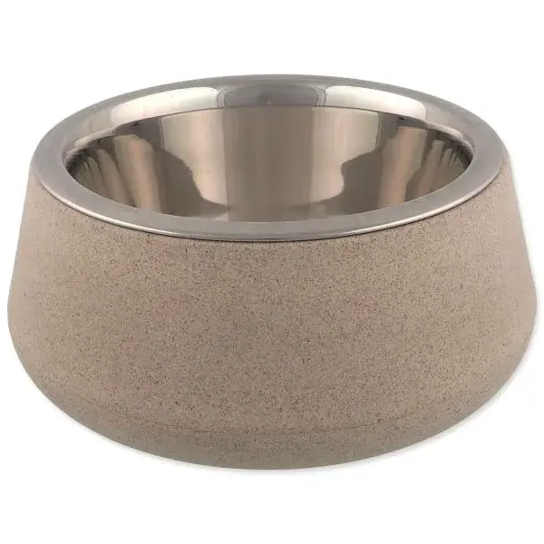 Miska Dog Fantasy nerez EcoStyle béžová 17cm, 850ml