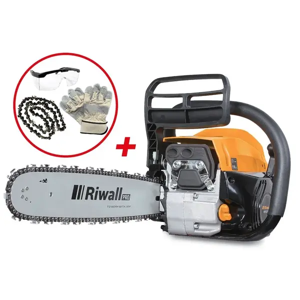 Benzínová reťazová píla RIWALL PRO RPCS 5140 SET