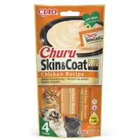 Inaba Cat Ciao Churu Skin & Coat Krémové krmivo pre mačky - kura 3 x (4 x 14 g)