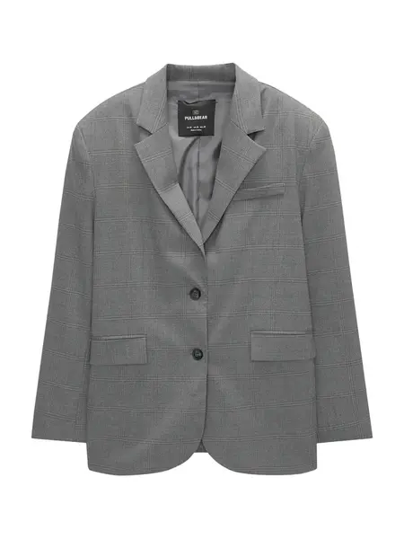 Pull&Bear Blejzer  sivá / tmavosivá