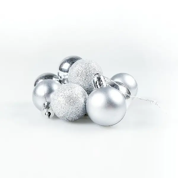 Ozdoby v tubě 3cm (16 ks) stříbrné