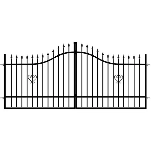 BRÁNA DVOUKŘÍDLÁ TOPAZ 130-160 X 350 CM