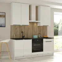 Kuchyňská linka Basti 200  bílá lesklá