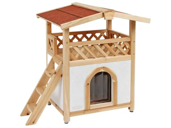 Zateplená bouda pro kočky KERBL TYROL ALPIN 88x57x77cm BS0431