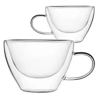 Sada 2 šálků termo s dvojitým sklem Sublime Jumbo 380ml