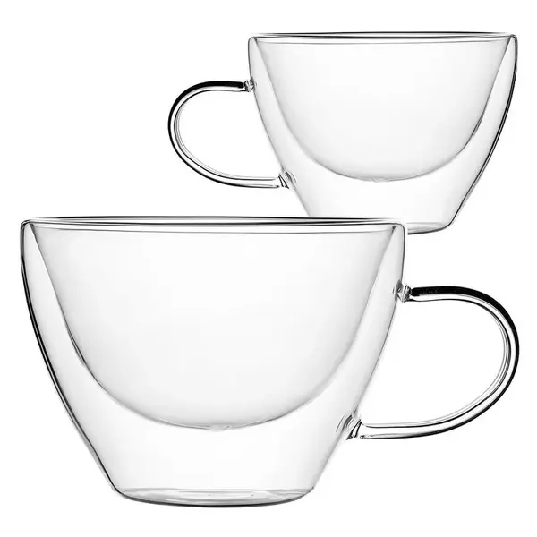 Sada 2 šálků termo s dvojitým sklem Sublime Jumbo 380ml