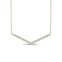 Náhrdelník zo žltého zlata s diamantovým príveskom KLENOTA