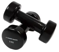 SharpShape Vinylové činky 2 x 3 kg černé