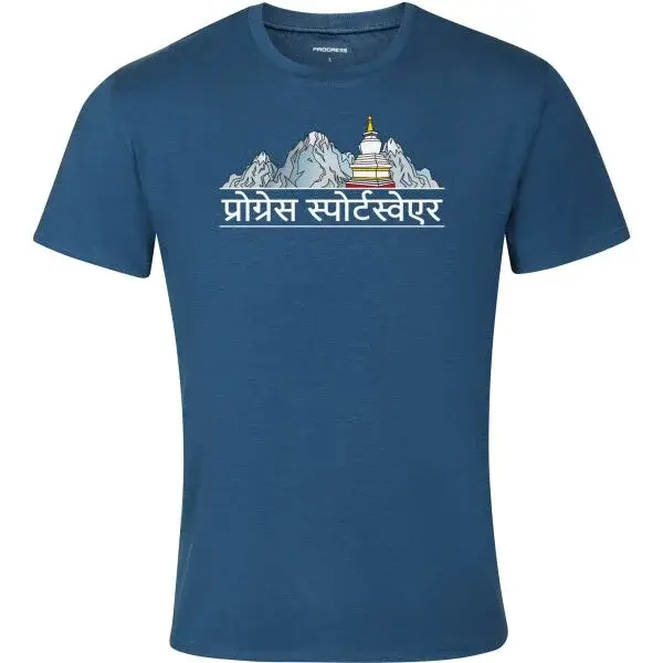 PROGRESS AROMATIC NEPAL Pánske outdoorové tričko, modrá, veľkosť