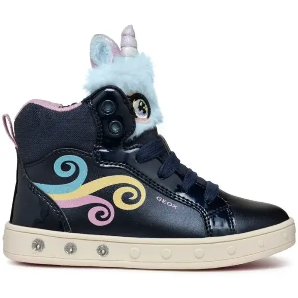 Geox J SKYLIN G. A Dievčenské tenisky, tmavo modrá, veľkosť