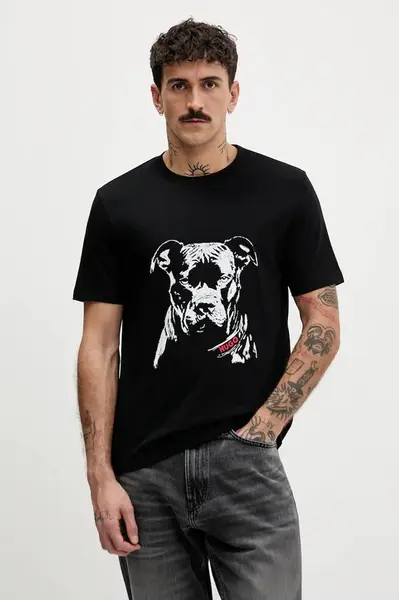 Bavlněné tričko HUGO Dubrox