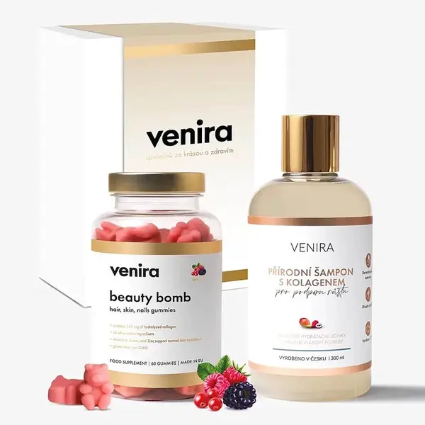 VENIRA Dárková sada medvídci & šampon s kolagenem