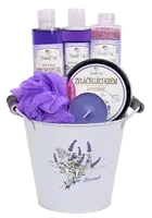 VIVACO Dárkové balení levandule - Krém na obličej a tělo + sprchový gel + pěna do koupele + sůl do koupele + 2x dárek