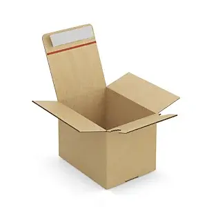 20 x Kartonová krabice 200x150x150mm, automatické dno, samolepicí proužek, hnědá, klopová, třívrstvá vlnitá lepenka (3VVL) | RAJA