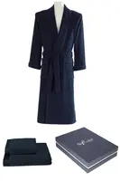 Pánský župan LORD + ručník + osuška + dárkový box XL Tmavě modrá