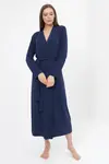 Dámský bambusový župan CHANTAL M Tmavě modrá