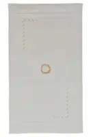 Koupelnová předložka SEHZADE 50x90 cm Smetanová / zlatá výšivka