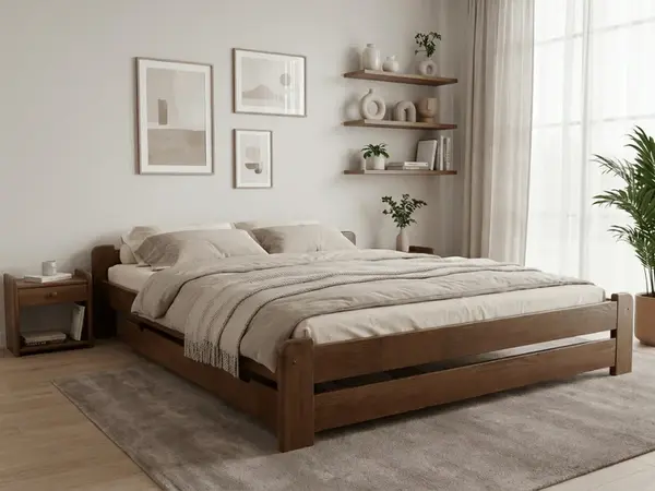 Postel Emily 120 x 200 cm, dub Rošt: S lamelovým roštem, Matrace: Matrace Deluxe 10 cm