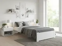 Postel IKAROS 90 x 200 cm, bílá Rošt: Bez roštu, Matrace: Matrace Sommera 18 cm