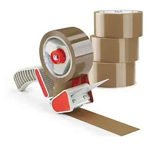 36 x Lepicí PP páska 48mm, návin 66m, průhledná, tloušťka 28µm  + 1 odvíječ pásky | RAJA