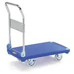 Modrý plastový vozík na zásobníky 815 x 540 x 890 mm