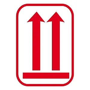 Výstražné etikety 74x105mm, ŠIPKY