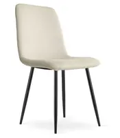 Krémová jídelní židle RIFT s černými nohami