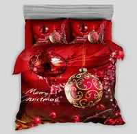 3D Bavlněné povlečení MERRY CHRISTMAS červené Rozměr povlečení: 70 x 90 cm | 140 x 200 cm