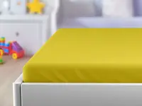 Jersey plachta do detskej postieľky žltá 70x140 cm