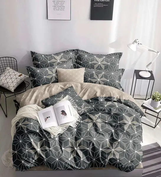 Bavlněné povlečení THALIA šedo-béžové Rozměr povlečení: 70 x 90 cm | 140 x 200 cm