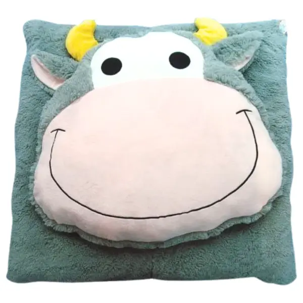 Dětský polštář CUDDLI FRIENDS 70x70 cm plyšový - více barev Barva: Šedá