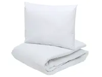 Letní přikrývka prošívaná 140x200 cm s polštářem 70x90 cm ECONOMY PEACH, bílá