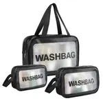 Kosmetická taška WASHBAG sada 3 ks, černá