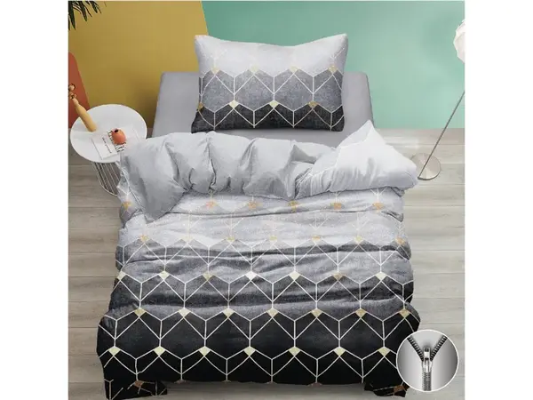 Bavlněné povlečení ATHENA šedé Rozměr povlečení: 70 x 90 cm | 140 x 200 cm