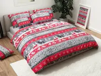 Flanelové obliečky z mikrovlákna SNOWY FOREST sivé Rozmer obliečky: 2 ks 70 x 90 cm | 200 x 220 cm