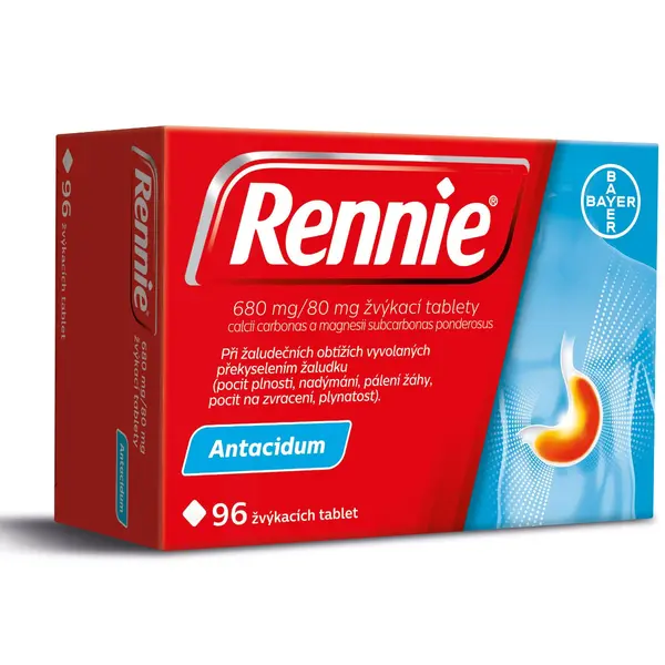 Rennie 96 žvýkacích tablet
