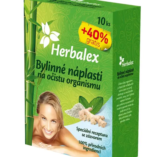 Herbalex Bylinné detoxikační náplasti 10 ks + 40 % zdarma