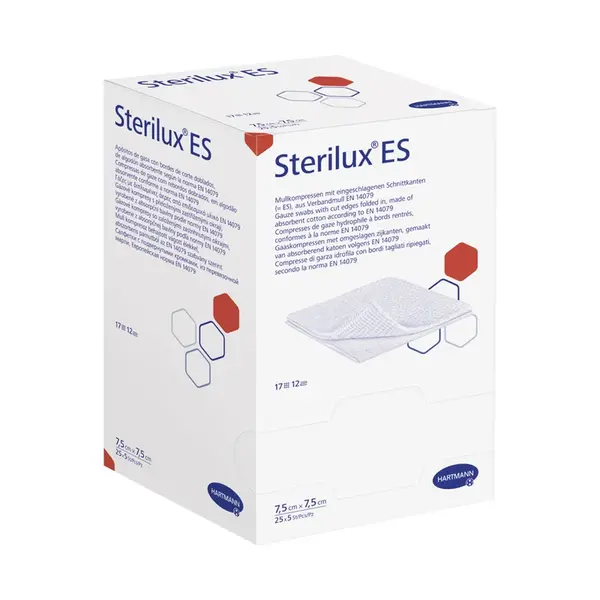 Hartmann Sterilux ES nesterilní 7,5 x 7,5cm 13 vláken, 8 vrstev 100 ks