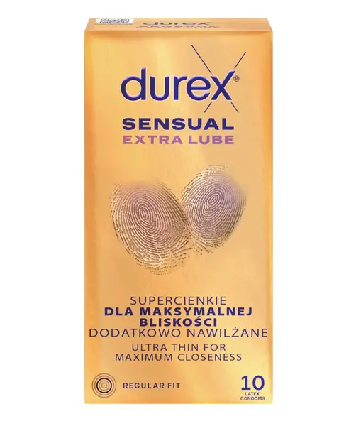 Durex Sensual Extra Lube kondomy 10 ks