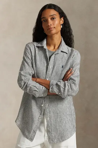 Lněná košile Polo Ralph Lauren