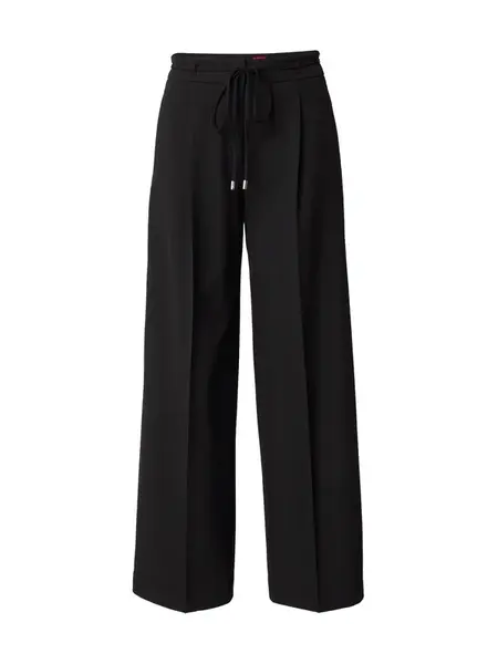 HUGO Plisované nohavice 'Haminde'  čierna