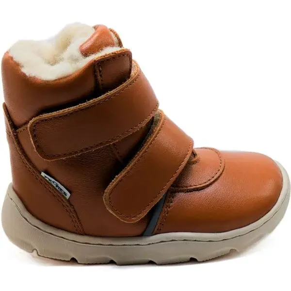 PEGRES SBF 42 2.1 Detská zimná barefoot obuv, hnedá, veľkosť